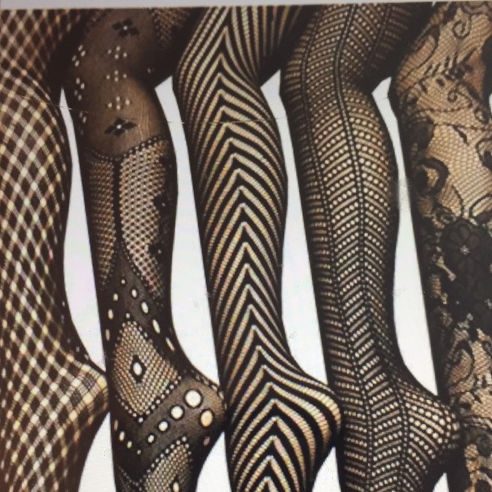 FRENCHIC FISHNET LACE TIGHTS BLACK SIZE M/L - Picture 8 of 8